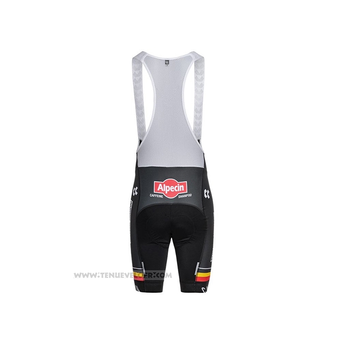 2021 Maillot Cyclisme Alpecin Fenix Champion Belgique Manches Courtes et Cuissard